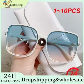 1 ~ 10ШТ Ретро Квадратные негабаритные женские роскошные солнцезащитные очки в большой оправе, классические винтажные очки водителя UV400 для женщин