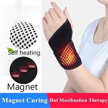 1 пара самонагревающихся магнитных теплых браслетов для поддержки запястья