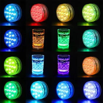 13 светодиодов с дистанционной магнитной присоской, погружной светильник, Водонепроницаемые подводные светильники RGB для вечеринки Hmoe, Аквариум, бассейн, Ваза для ванны, декор