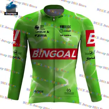 2023 Bingoal Зеленый Жилет Ветрозащитный Мужская зимняя велосипедная майка С длинным рукавом Rode Bike Mtb Maillot Ropa