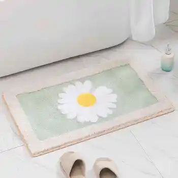 2023 Новый мультяшный коврик с маргариткой, противоскользящий коврик для ванной комнаты, впитывающий мультяшный коврик для ног в спальне