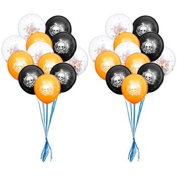 24 Шт. Украшения-гирлянды, принадлежности для вечеринки из воздушных шаров на Хэллоуин, эластичная стильная эмульсия для воздушных шаров