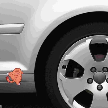 3 листа наклейки с изображением кота на автомобиль, аниме, наклейка на автомобиль, наклейка на окно автомобиля, боковая наклейка на кузов
