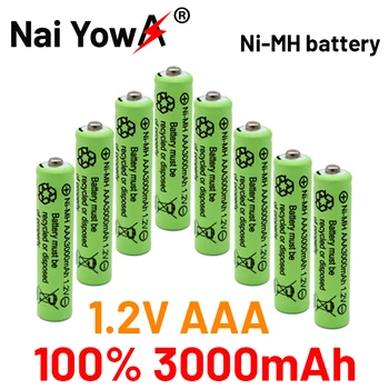 4-20 штук 100% Новый NI-MH аккумулятор 3000 мАч 1.2 В AAA для фонарика, камеры, беспроводной мыши, игрушки, предварительно заряженные батарейки