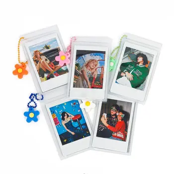 5 шт. визитных карточек для автобусов, 3-дюймовый фото-кейс, портативный мини-чехол для фотографий из ПВХ, пылезащитный Прозрачный чехол для хранения открыток на открытом воздухе