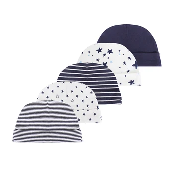 5 Штук Шляп для новорожденных мальчиков и девочек, Хлопковые Мягкие Аксессуары Унисекс для младенцев