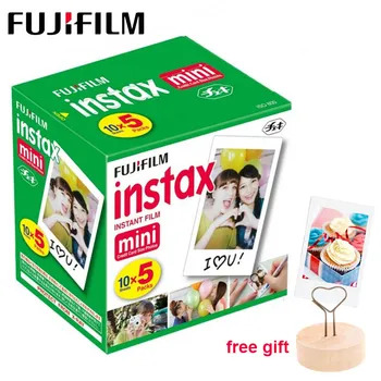50 листов Фотобумаги Fujifilm Instax Mini Film White Edge Для Камеры Мгновенной Печати Mini LiPlay 11 9 8 40 70 90 LINK с Зажимом для фотографий