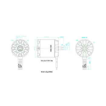 5065 270 КВ Бесщеточный бессенсорный двигатель BLDC Outrunner Баланс тяги Аксессуар для электрического скутера