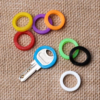 8 шт. / компл. Разных цветов, Полые Силиконовые крышки для ключей, Топпер, держатель для ключей, кольца для ключей, чехол для ключей, сумка, Органайзер, кошельки