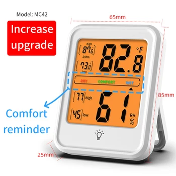 Besar Cuaca Sensor Termometer Ruangan Stasiun Ukuran Digital Indikator Meter Suhu Kelembaban Dalam Higrometer Ruangan