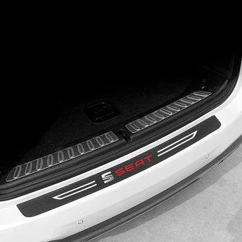DIY Carbon Fiber Car Sticker Protector Strip Автоматический Порог Водонепроницаемая Защитная Пленка Для Seat Leon 5f Ibiza 6l 6j 1p Подушка