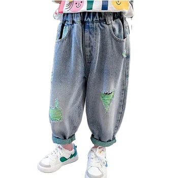 MODX Jeans для мальчиков, детские джинсы с большими дырками, весенне-осенние джинсы для мальчиков, повседневная одежда для детей