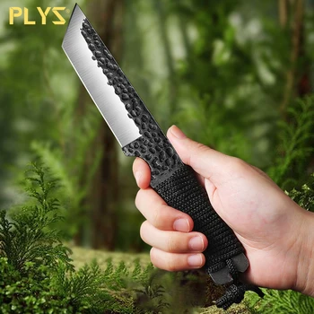 PLYS-Практичный Открытый Нож Ручной Ковки Высокой Твердости Для Выживания В Дайвинге С Прямым Ножом Для Выживания В Кемпинге