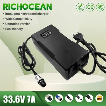 RICHOCEAN Smart 33,6 V 7A Литий-ионный Аккумулятор Зарядное Устройство Для 30V 8S Li-po E-baike E-tool Универсальное Высокое Качество С Вентиляторами
