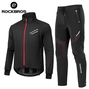 Rockbros оптом Зимний комплект для велоспорта с подогревом Ветрозащитная куртка Спорт на открытом воздухе MTB Шоссейный велосипед Спортивная одежда Азиатского размера