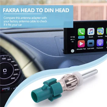 Автомобильный адаптер стереоантенны Разъем FM AM-радио - конвертер Fakra в разъем антенны DIN для автомобильного приемника