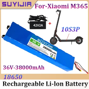 Аккумуляторная батарея 10S3P 36V 18650 38000mAh для скутера для электрического скутера Xiaomi M365 Hoverboard Встроенный BMS + зарядное устройство