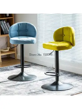 Барный стул подъемный вращающийся стул барный стул на стойке регистрации современный простой барный стул барный стул бытовой табурет с высокой спинкой