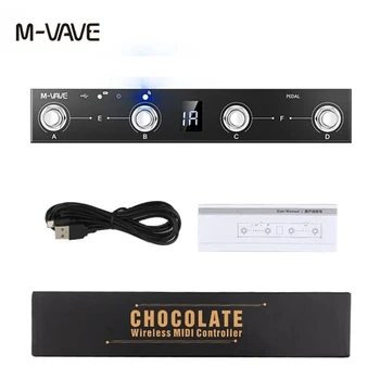 Беспроводной программируемый MIDI-контроллер M-VAVE Chocolate BT с 4 ножными переключателями Поддерживает USB MIDI для BIAS FX 2/Zoom MS-50G/Zoom G1xon