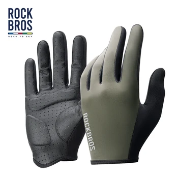 Велосипедные перчатки ROCKBROS ROAD TO SKY с полными пальцами, велосипедные перчатки MTB для мужчин и женщин, Дышащие велосипедные перчатки для езды на мотоцикле в тренажерном зале
