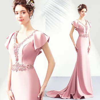 Вечернее платье Hong Hu для женщин 2023, новое модное приталенное коктейльное платье с рыбьим хвостом для свадебных торжеств, женское платье для выпускного вечера