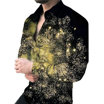Высококачественная европейская Американская мужская одежда Повседневная модная роскошная рубашка с принтом, однобортный кардиган, рубашка с длинным рукавом для мужчин