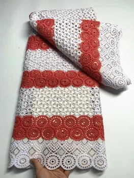 Гипюровая шнуровая кружевная ткань 2023 года, новейшее швейцарское кружевное платье из вуали tissu dentelle в африканском стиле для женщин, 5 ярдов