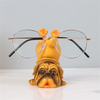Держатель для очков с животными, украшения для витрины для очков из смолы, 3D Подставка для солнцезащитных очков с собакой для домашнего офиса, украшение рабочего стола Y5GB