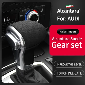 Для Audi A4 A4L A5 A6L A7 Q5 Q7 S6 S7 Алькантара Замшевый Чехол Для Переключения Передач В Салоне Автомобиля Ручка Переключения Головок Рамка Отделка Защитный Чехол