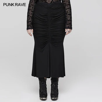 Женская готическая приталенная юбка в стиле панк-Рейв, элегантная сексуальная юбка 