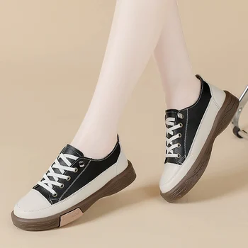 Женские повседневные кроссовки, новинка 2023 года, спортивная обувь на платформе со шнуровкой и низким берцем для женщин, уличная износостойкая дышащая обувь для ходьбы