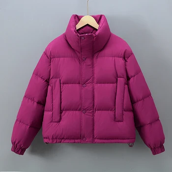 Зимние женские пуховики 2023 года, Ультралегкое теплое повседневное пальто, женская пуховая куртка, парка с хлопковой подкладкой, короткое пальто