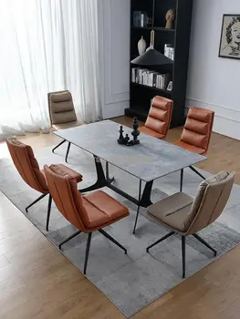 Итальянский легкий роскошный обеденный стул, домашнее кресло, вращающийся косметический стул, книжный столик, стул, современная простая столовая высокого класса