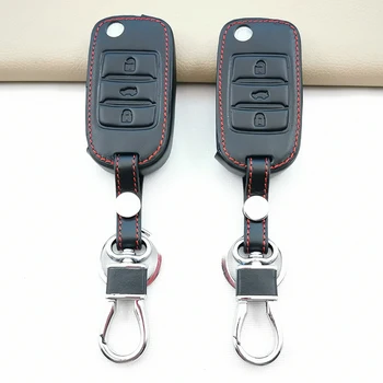 Кожаный Автомобильный Дистанционный Ключ С Полным Покрытием Case Shell Для Changan CS75 Eado CS35 Raeton CS15 V3 V5 V7 Автомобильный Брелок Аксессуары