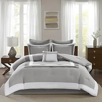 Комплект одеял Malcom Cozy - современный модный дизайн, всесезонное пуховое альтернативное постельное белье, подстилка в тон, гостиничный серый, King
