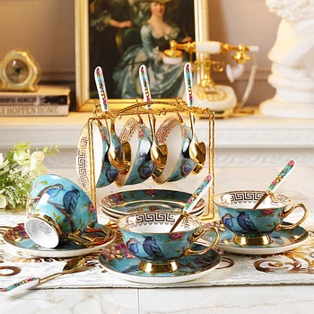 Кофейник в китайском стиле, фарфоровая чашка, чайный набор, керамическая чашка, сахарница, миска, чайник для сливок, чашки для эспрессо, набор чашек для кафе vasos para