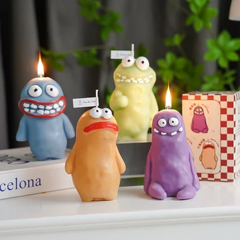 Креативная форма для свечей Little Monster Candle Ароматические свечи для современного дома, декоративной комнаты, вечеринки, декора рабочего стола