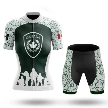 Летняя майка армии Канады для велоспорта Короткий комплект Гелевая Дышащая прокладка Комплекты одежды для MTB Велосипедная одежда Дорожный костюм