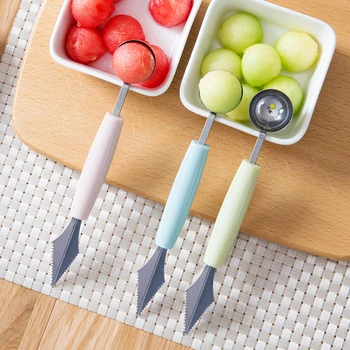 Многофункциональный нож для разделки фруктов, Арбузный шар, Ложка для мороженого, шариковая ложка, кухонные инструменты и гаджеты для приготовления холодных блюд своими руками