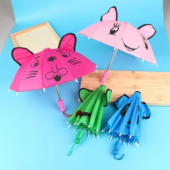 Мультяшная кукла-зонтик из мультфильма Каваи, аксессуары для кукол, сделай сам для детей, подарки для детей, игрушки, разноцветная кукла, зонтик от солнца, многоцветный