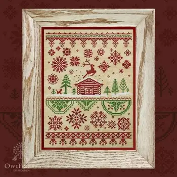 Набор для вышивания крестиком Owl - 0006 Наборы для вышивания крестиком Homfun Craft Украшения для дома