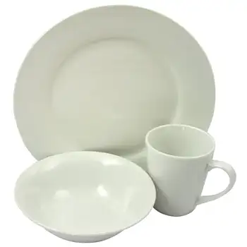 Набор посуды Noble Court Fine Ceramic из 12 предметов белого цвета