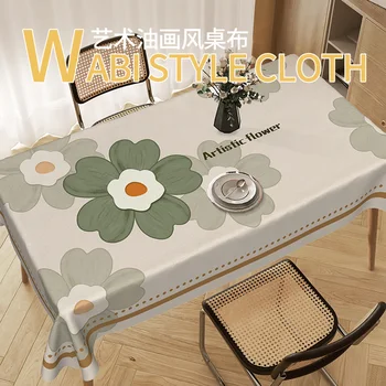 Небольшая свежая скатерть для домашнего использования, легкая роскошная ткань для покрытия из высококачественного хлопка и льна
