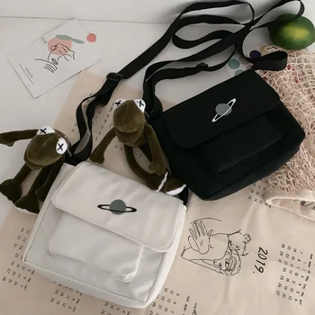 Новая модная холщовая сумка с вышивкой, женская маленькая сумка через плечо для девочек, уличный дорожный кошелек для монет
