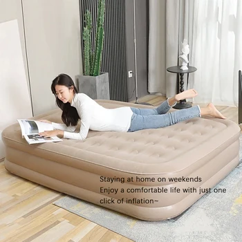Новая надувная кровать для дома в помещении, для кемпинга на открытом воздухе, портативная приподнятая надувная кровать