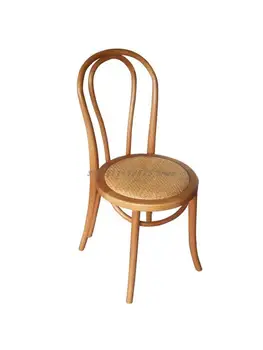 Обеденный стул Nordic Master Design в стиле Ретро, письменный стул, Американский Кантри, стул со спинкой из массива дерева, ротанговый стул Sonet