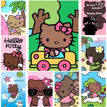Печать плаката Black-K-Kitty на бумаге для дома, гостиной, спальни, входа в бар, ресторан, кафе, художественная роспись, украшение
