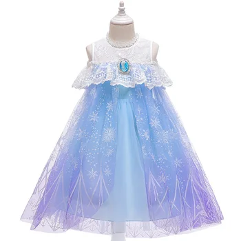 Платья принцессы Диснея замороженной Эльзы, детская рубашка, детская одежда, платья для маленьких девочек, рождественская одежда принцессы