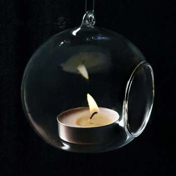 Подвесная ваза из прозрачного стекла 6/8/10 см с микроландшафтом, Романтическая свадебная вечеринка, украшение для домашнего чая, подсвечник