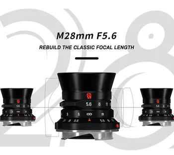 Полнокадровый широкоугольный объектив 7 artisans M28mm F5.6 MF для камер Leica M-mount M-M2 M3 M11 M10R M10P M10 M9P M-P M7 M-A